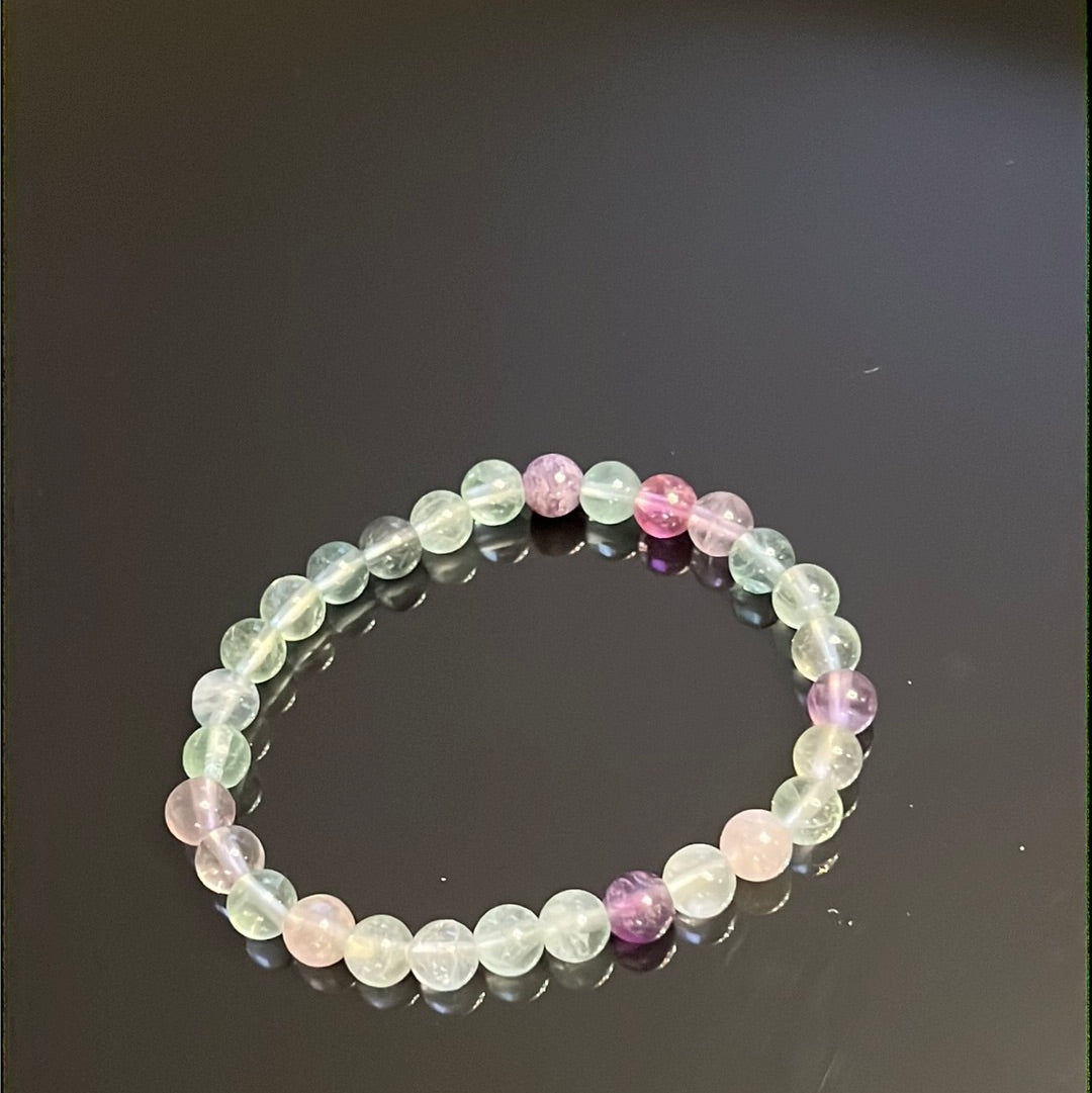 Pulsera de fluorita arcoíris