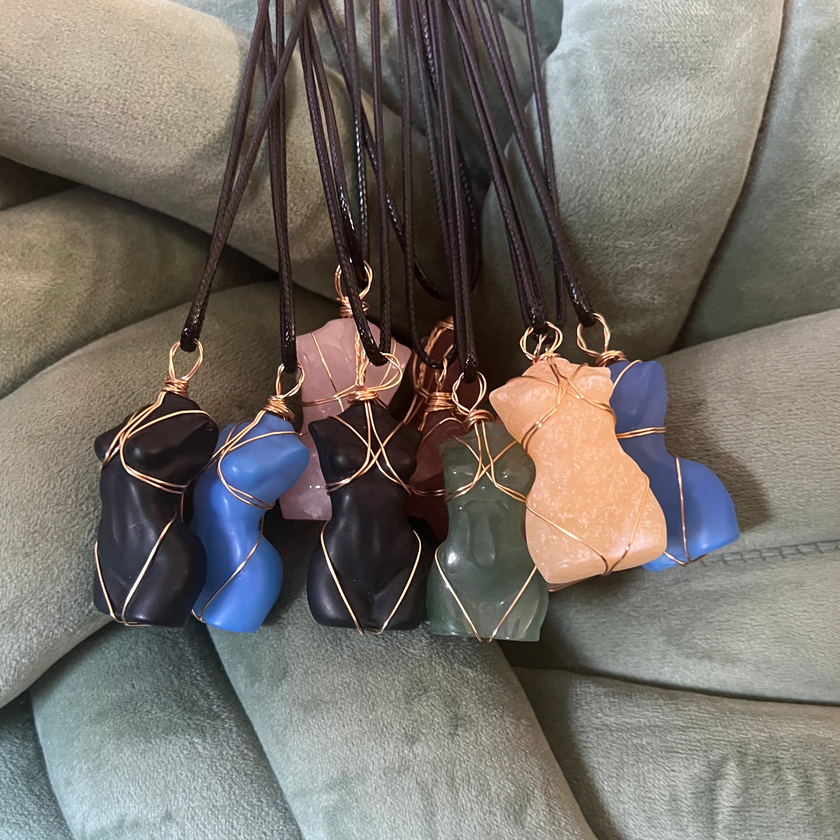 Goddess Body Crystal Pendant Necklace