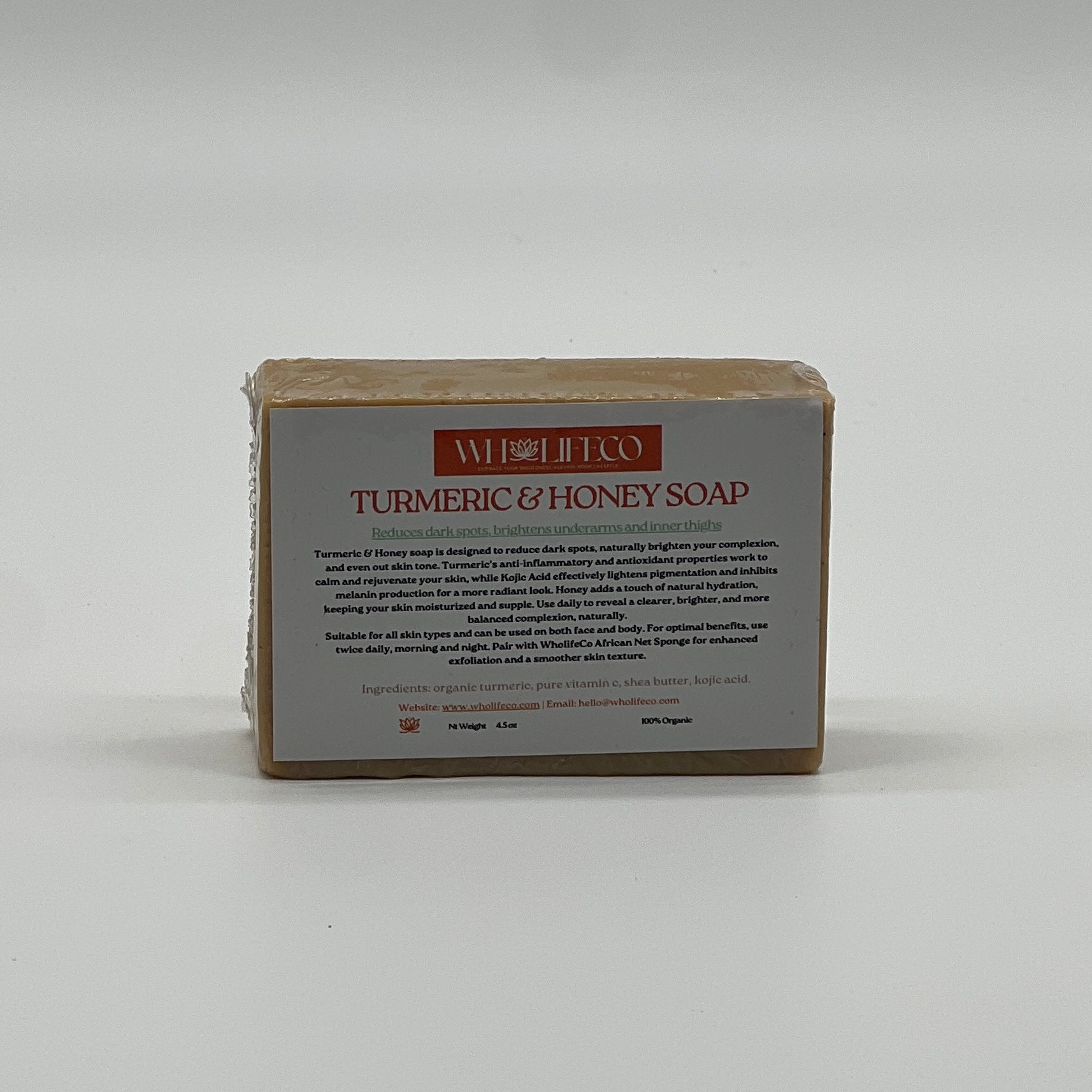 Jabón de cúrcuma y kójico para rostro y cuerpo - Orgánico y vegano