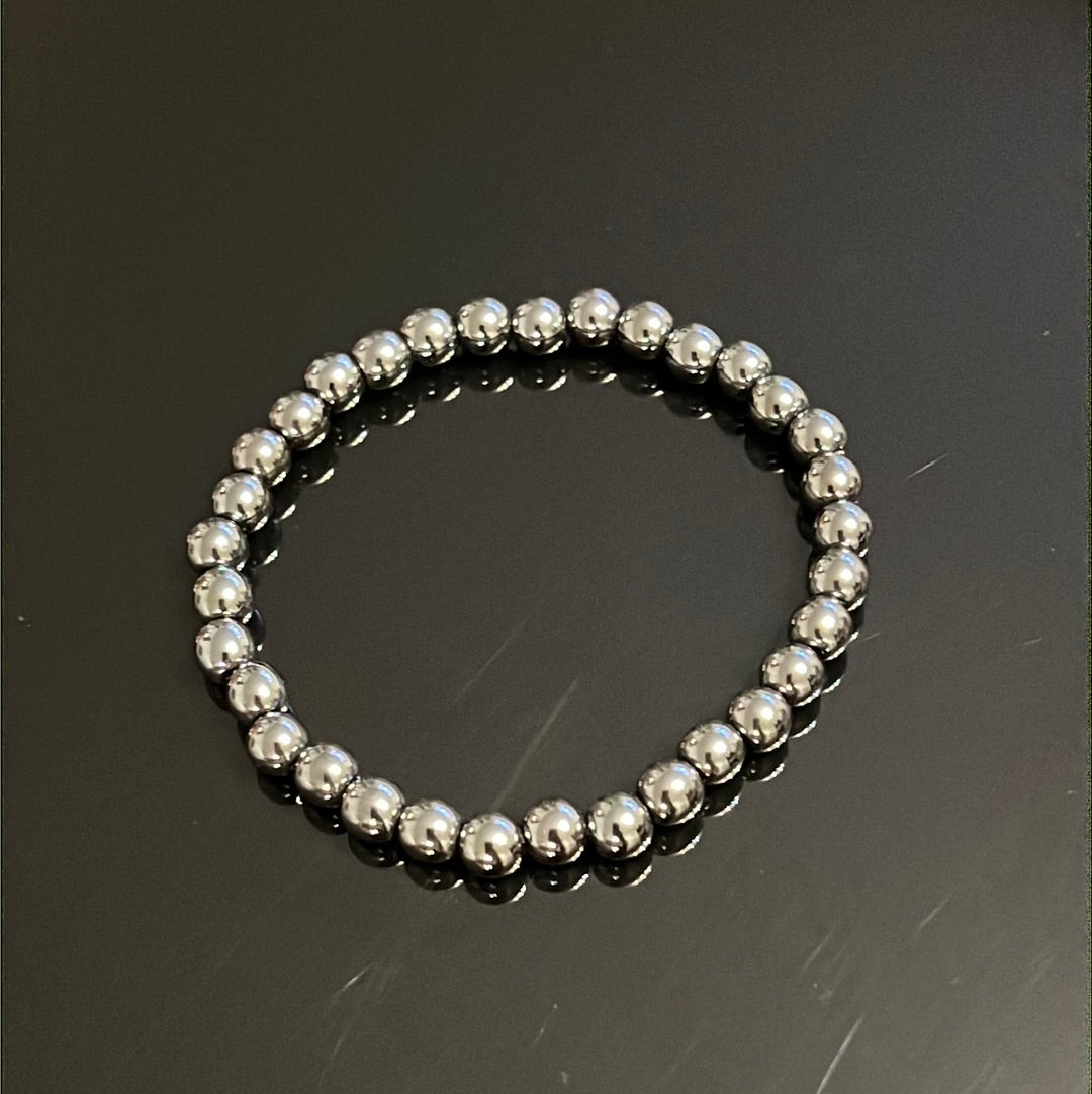 Pulsera de hematita - Elástica y unisex