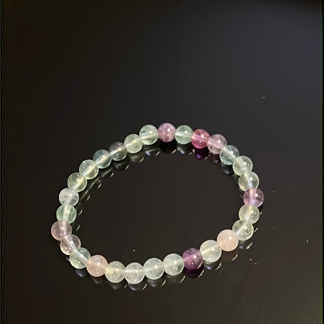Pulsera de fluorita arcoíris