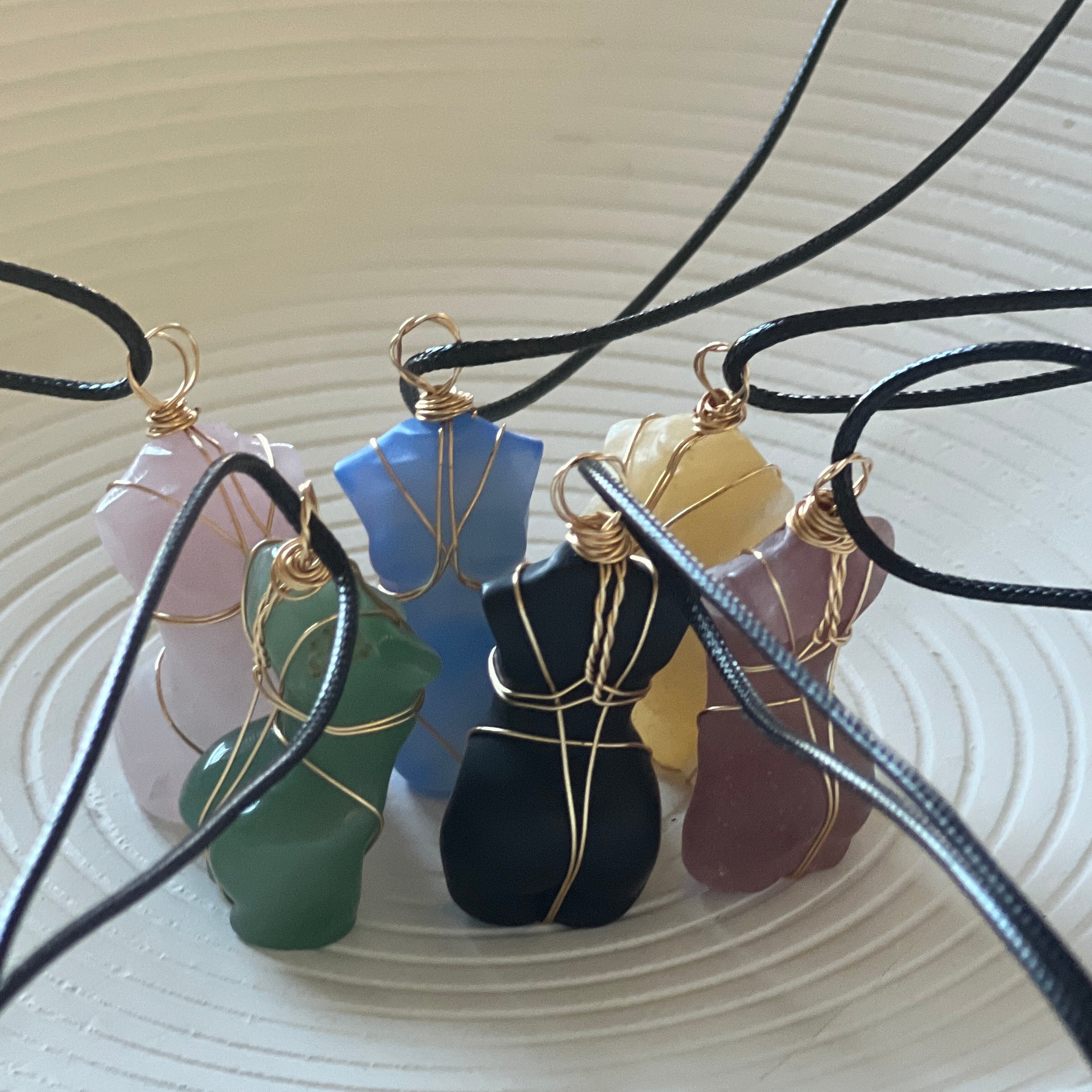 Goddess Body Crystal Pendant Necklace