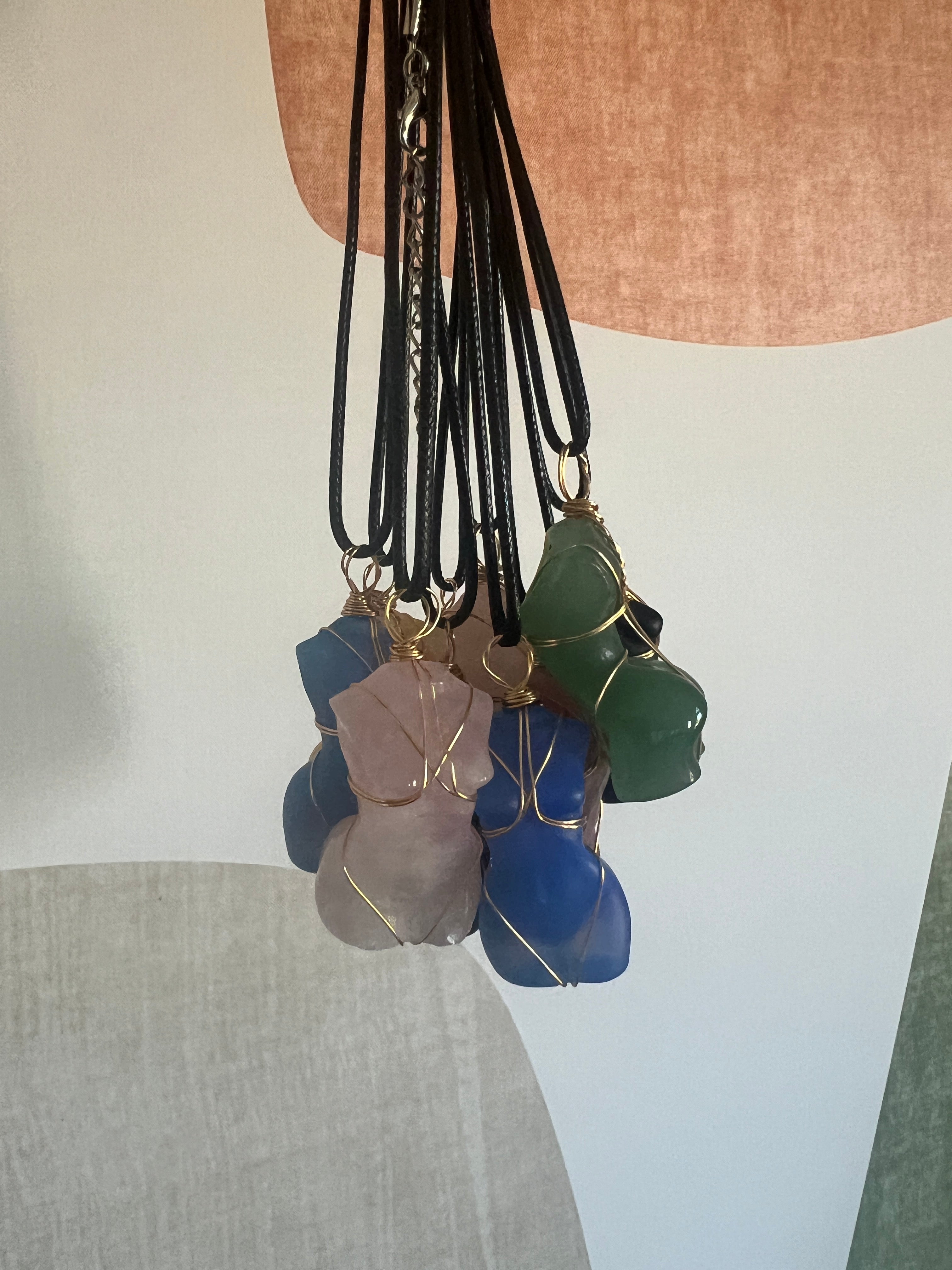 Goddess Body Crystal Pendant Necklace