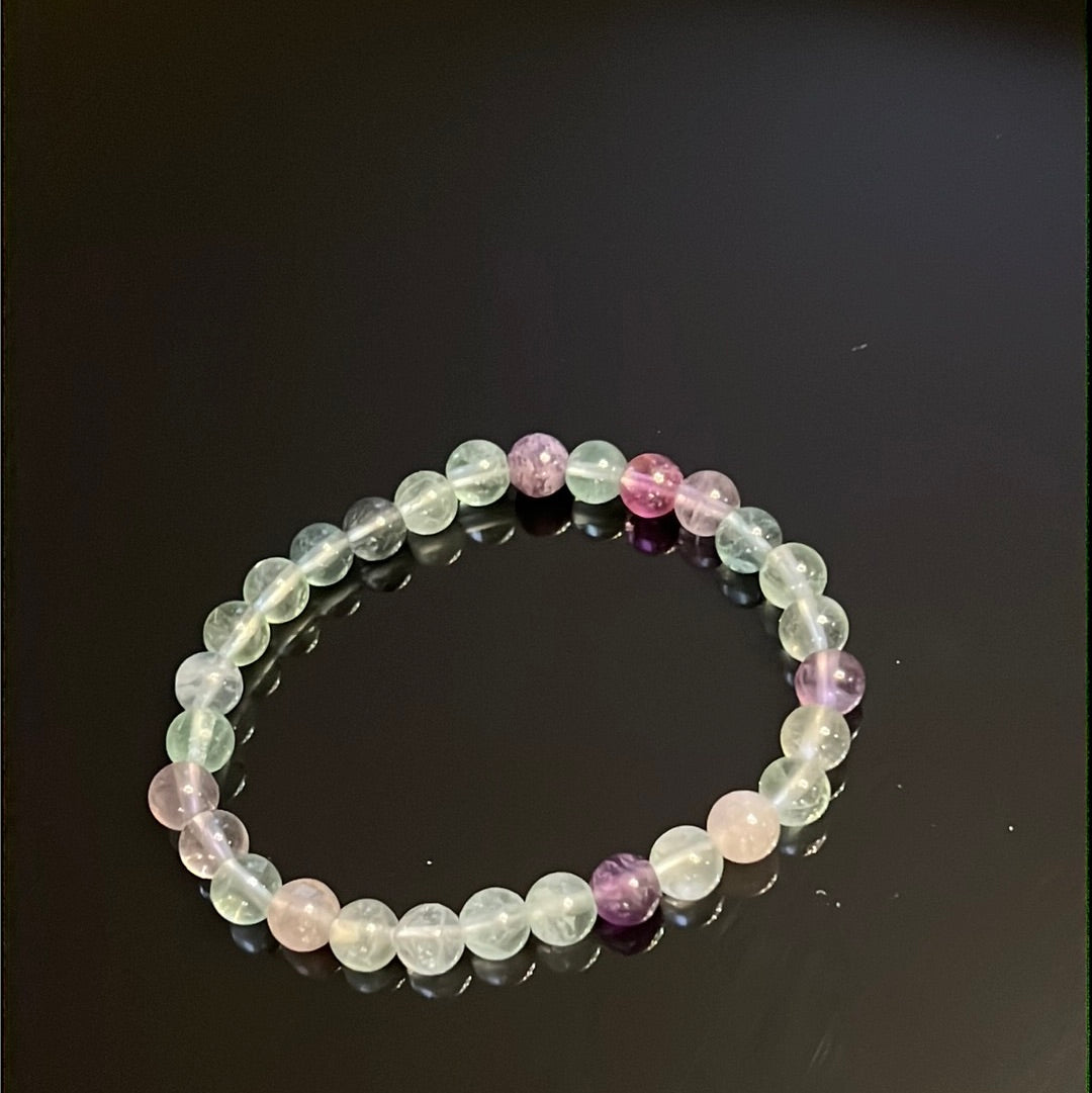 Pulsera de fluorita arcoíris