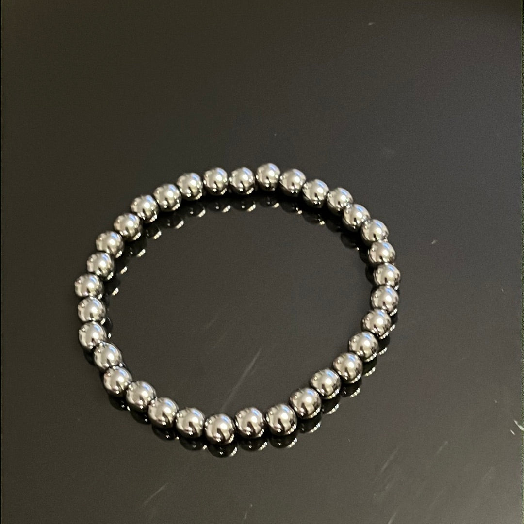 Pulsera de hematita - Elástica y unisex