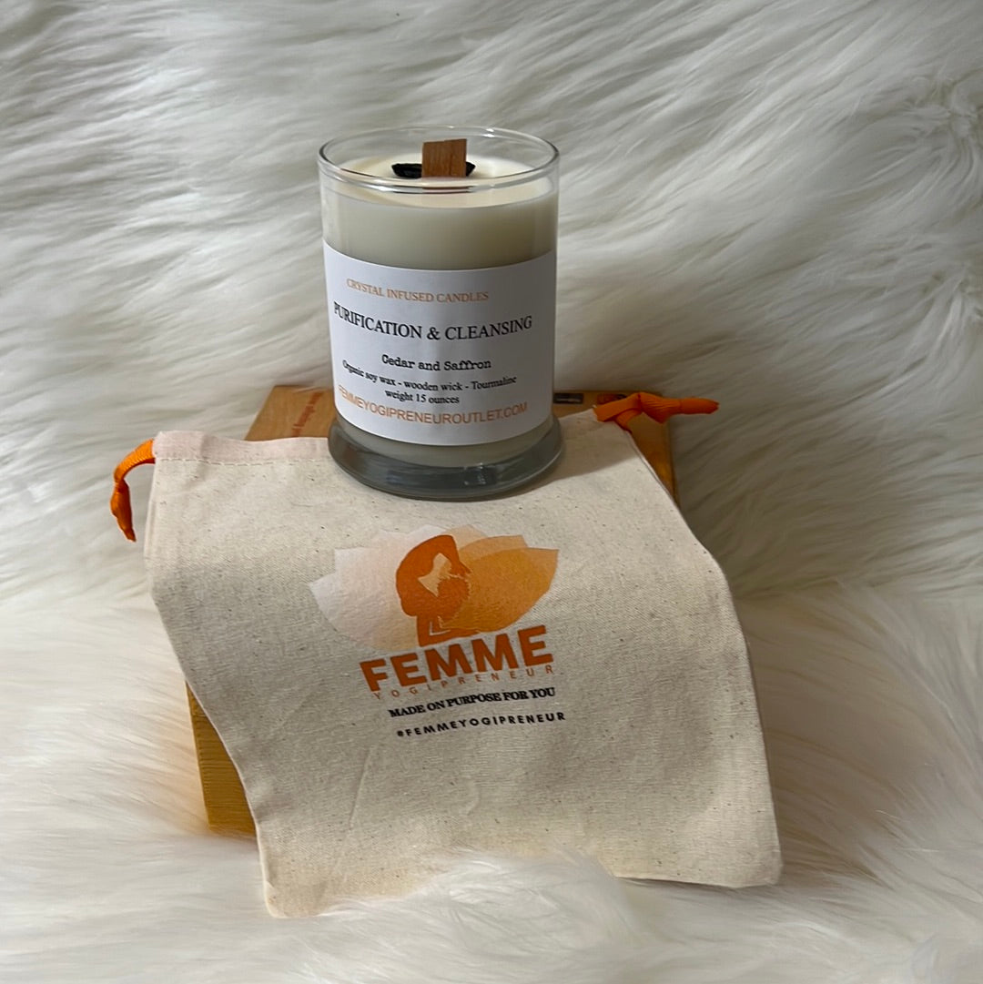 Cedar & Saffron Fall candles- Purification & Cleansing candles