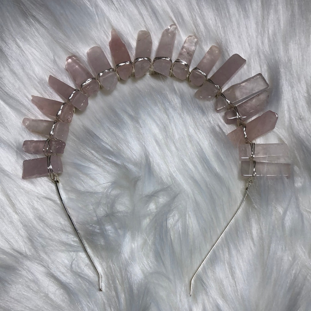 Raw Crystal crown - Gemstone Tiara for bride