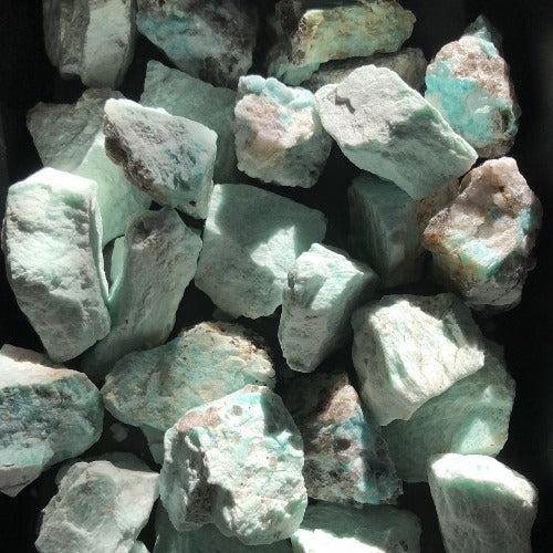 healing amazonite raw stones