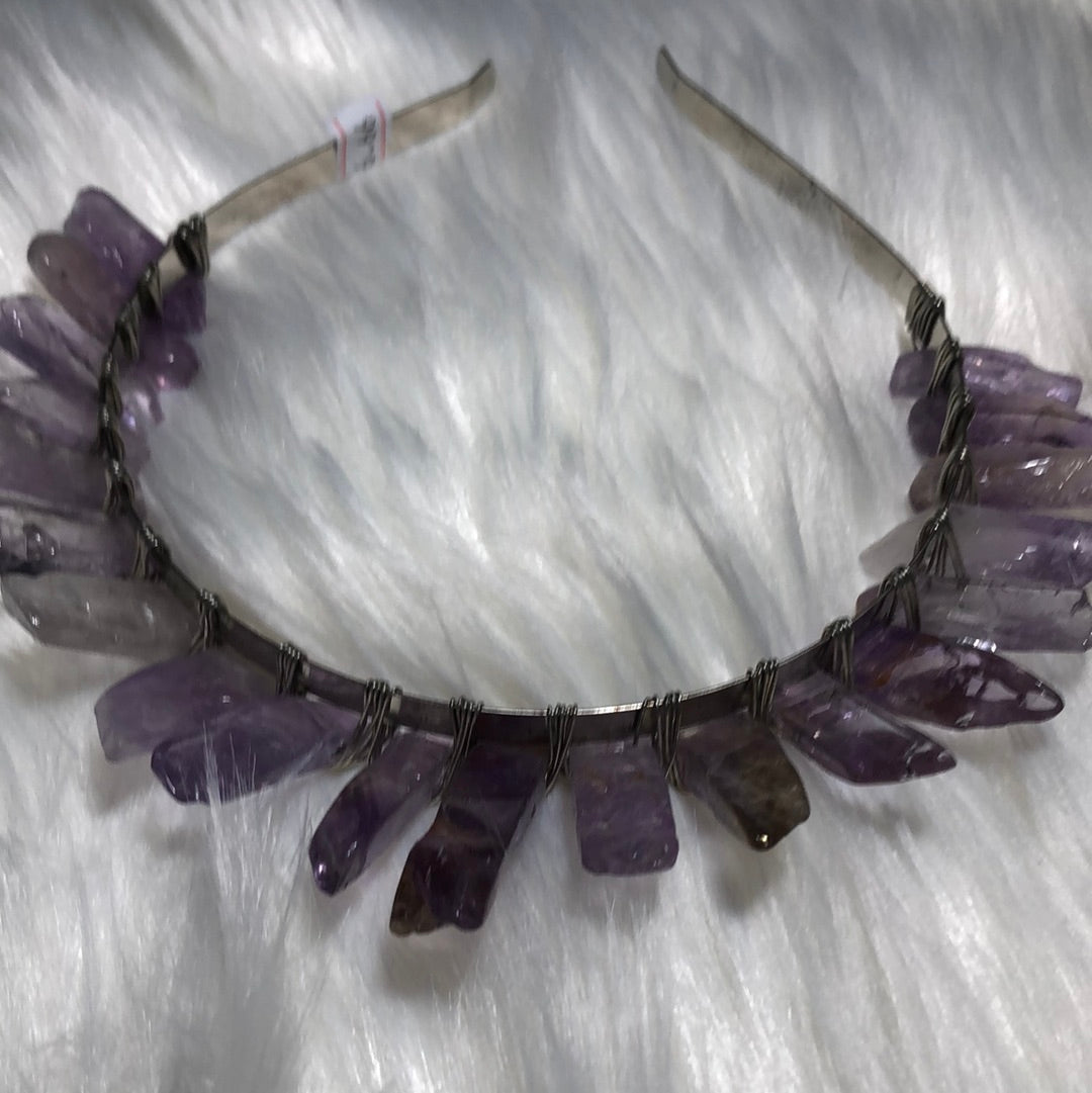 Raw Crystal crown - Gemstone Tiara for bride