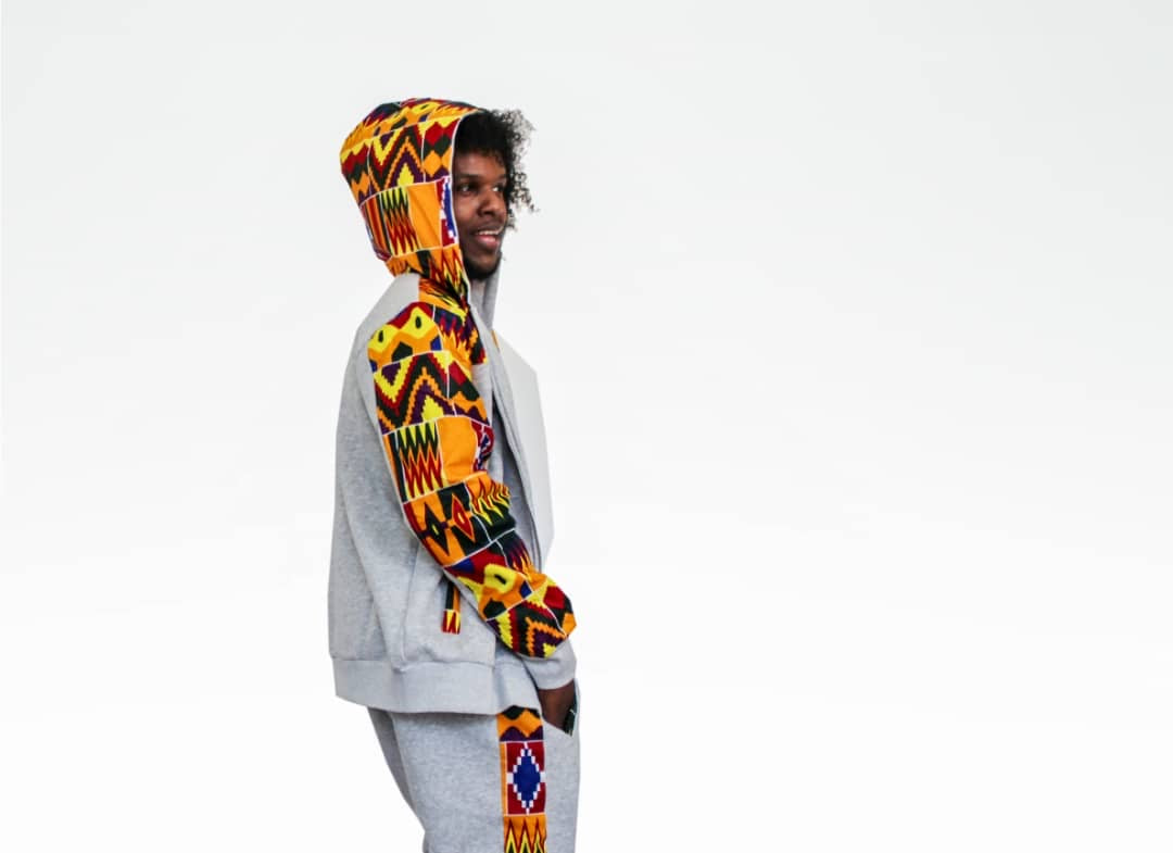 Kente gold african hoodie