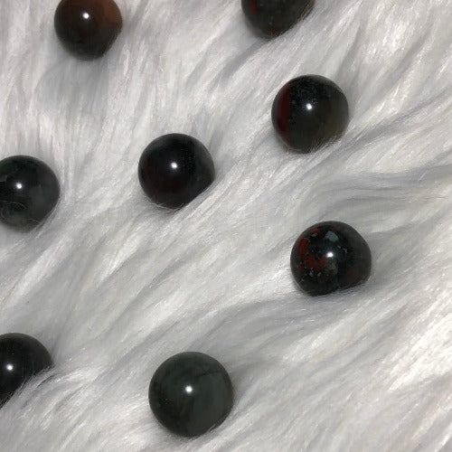 Bloodstone crystal balls