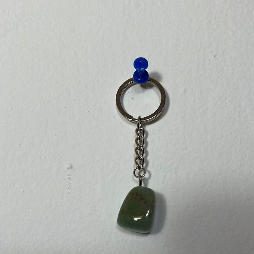 Aventurine stone key ring