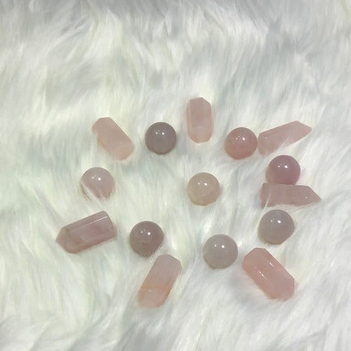 rose quartz crystal tower