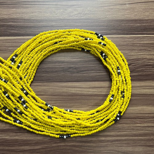 Yellow gold waist beads