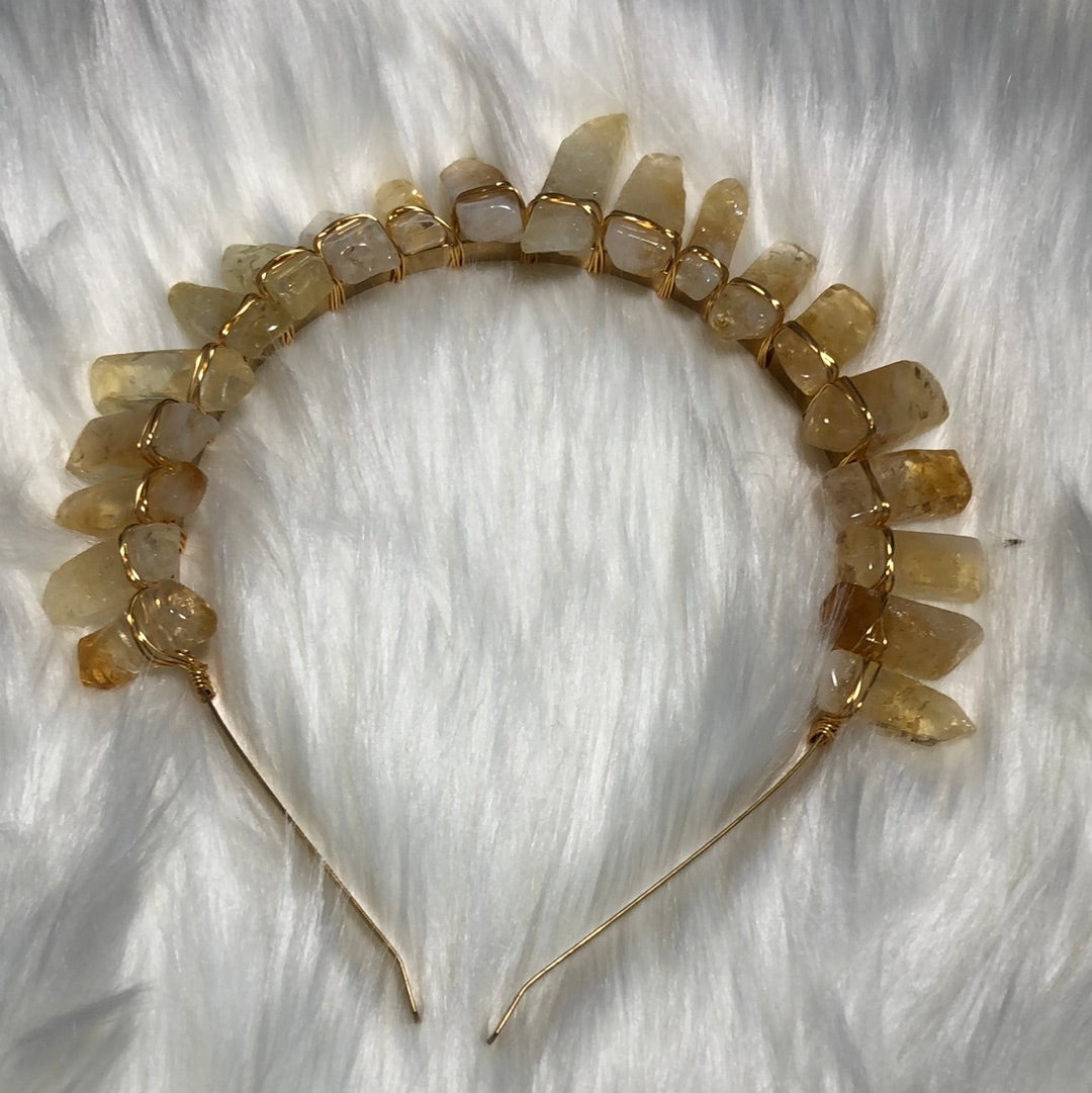 Raw Crystal crown - Gemstone Tiara for bride