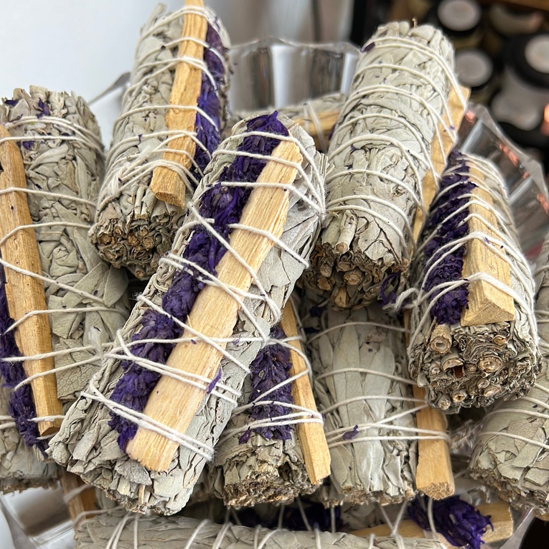 White Sage bundle with Lavender & Palo Santo
