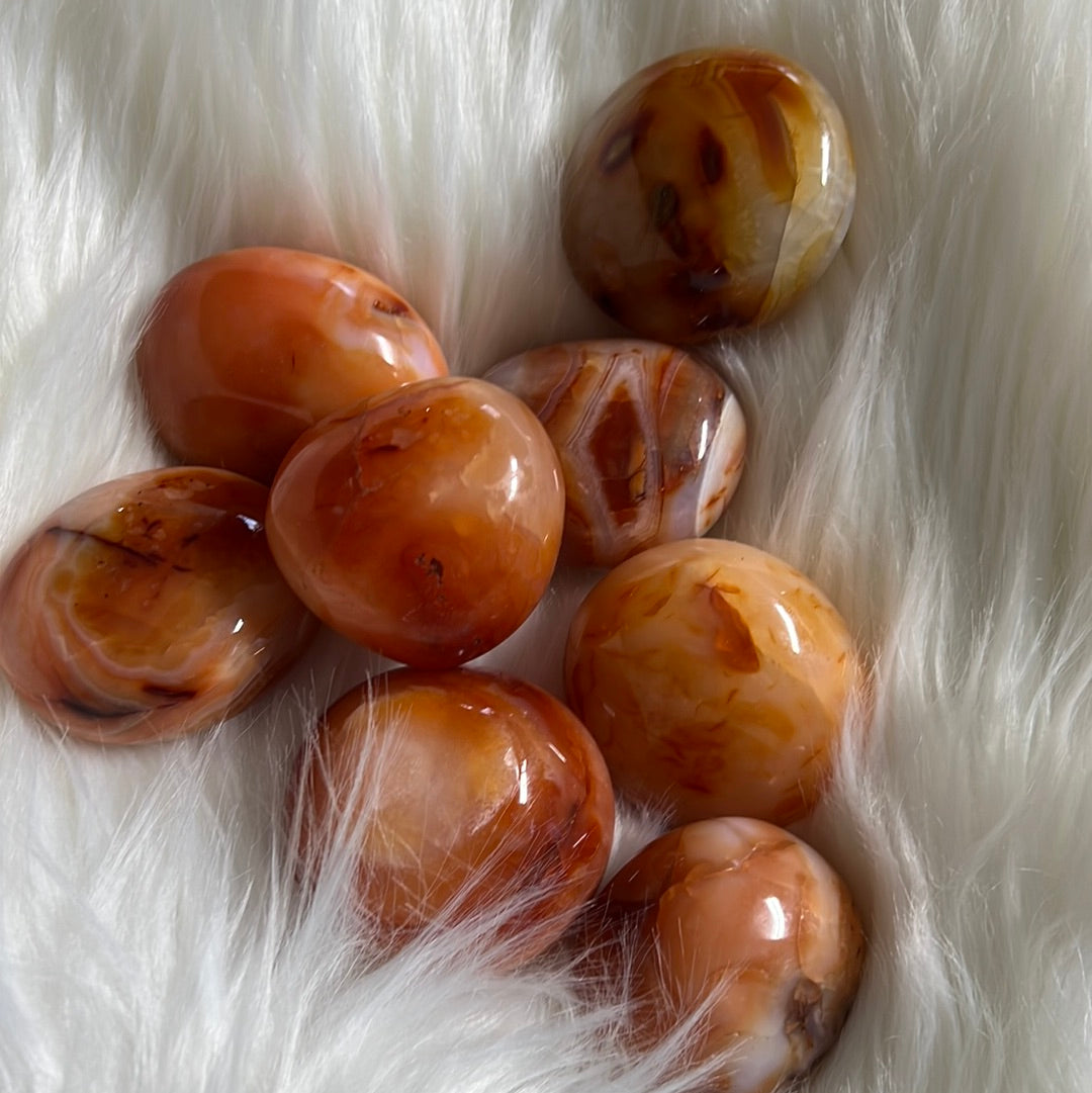orange carnelian tumble stone