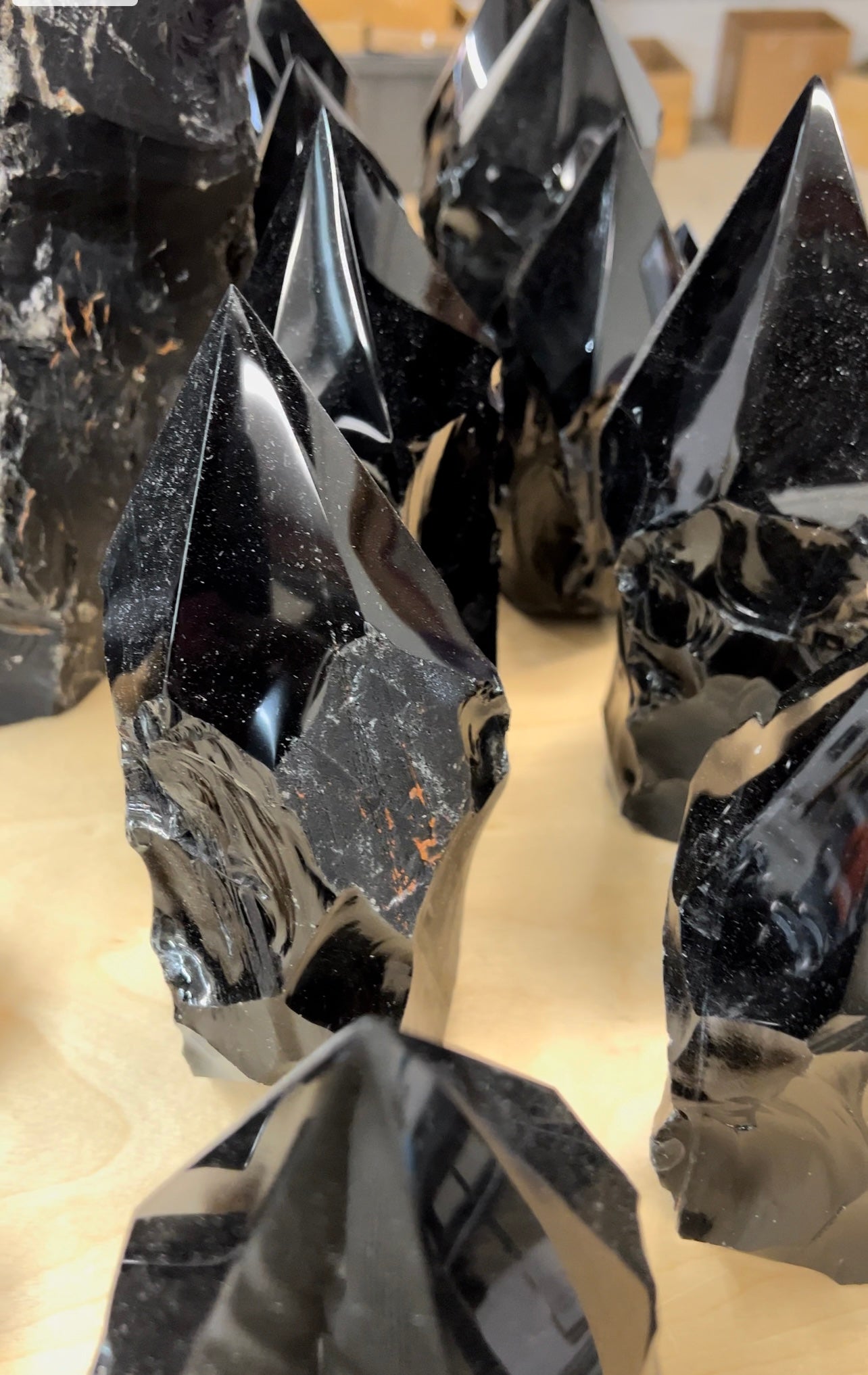 Big Black Obsidian point for Protection