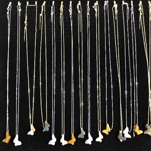 butterfly crystal necklace