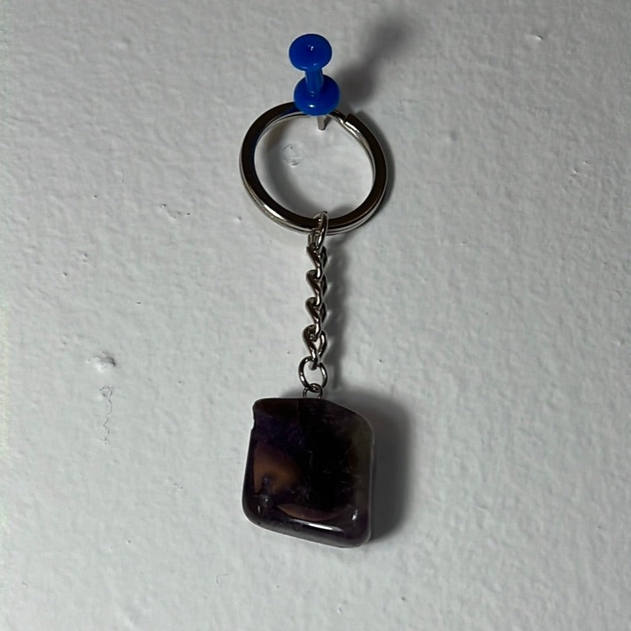 purple Amethyst keychain