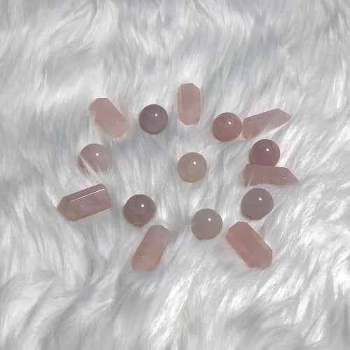 pretty in pink rose quartz stones