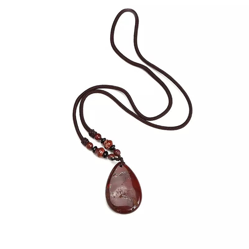 Brecciated jasper necklace for men