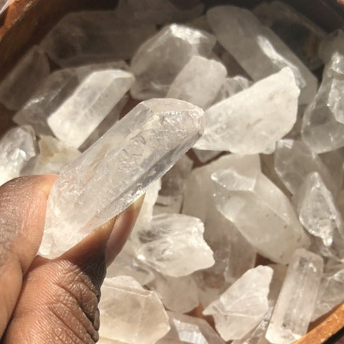 raw clear quartz crystal