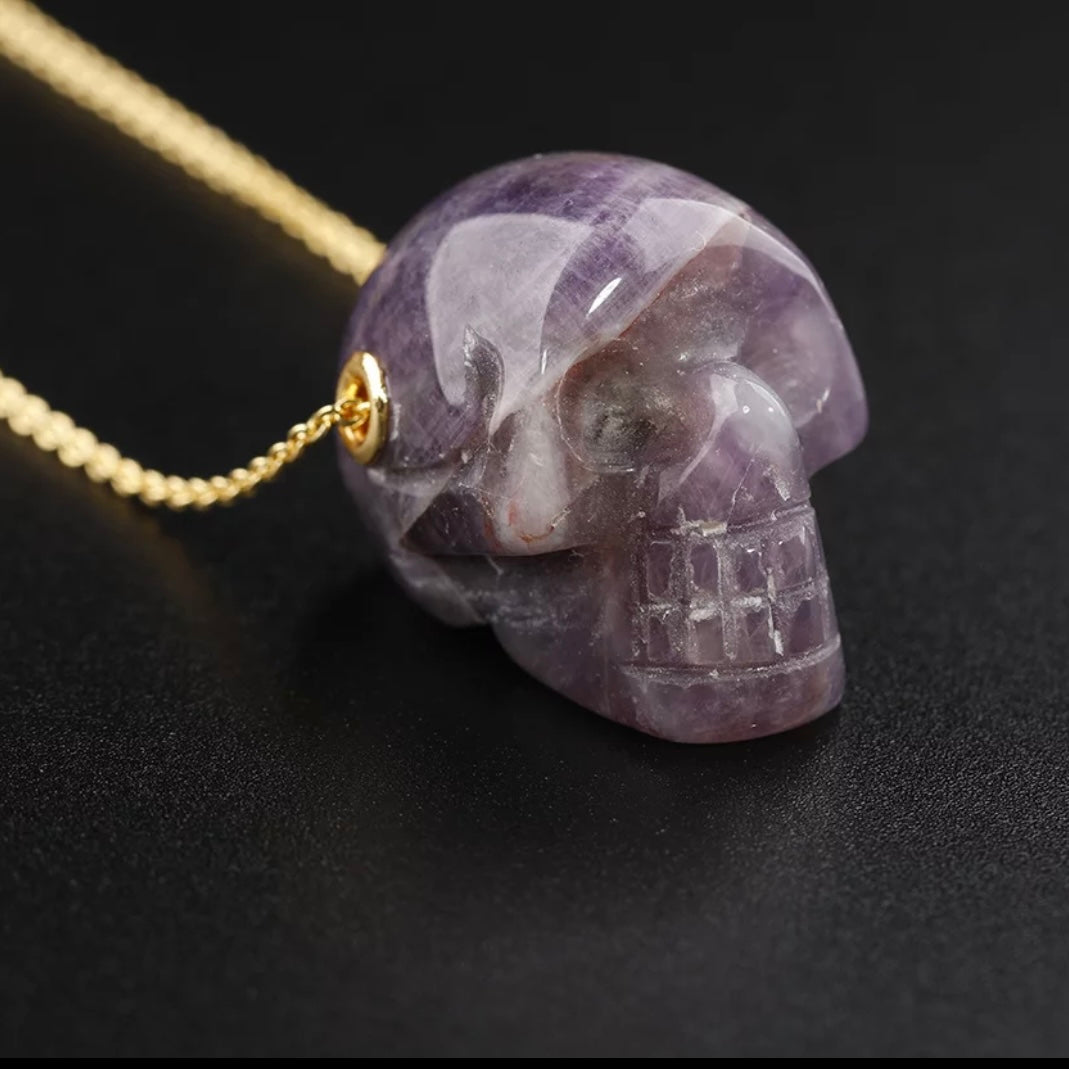Skull Crystal pendant necklace - Unisex
