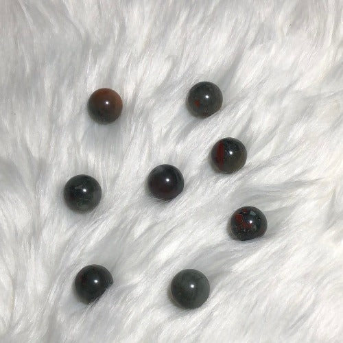 Bloodstone crystal spheres