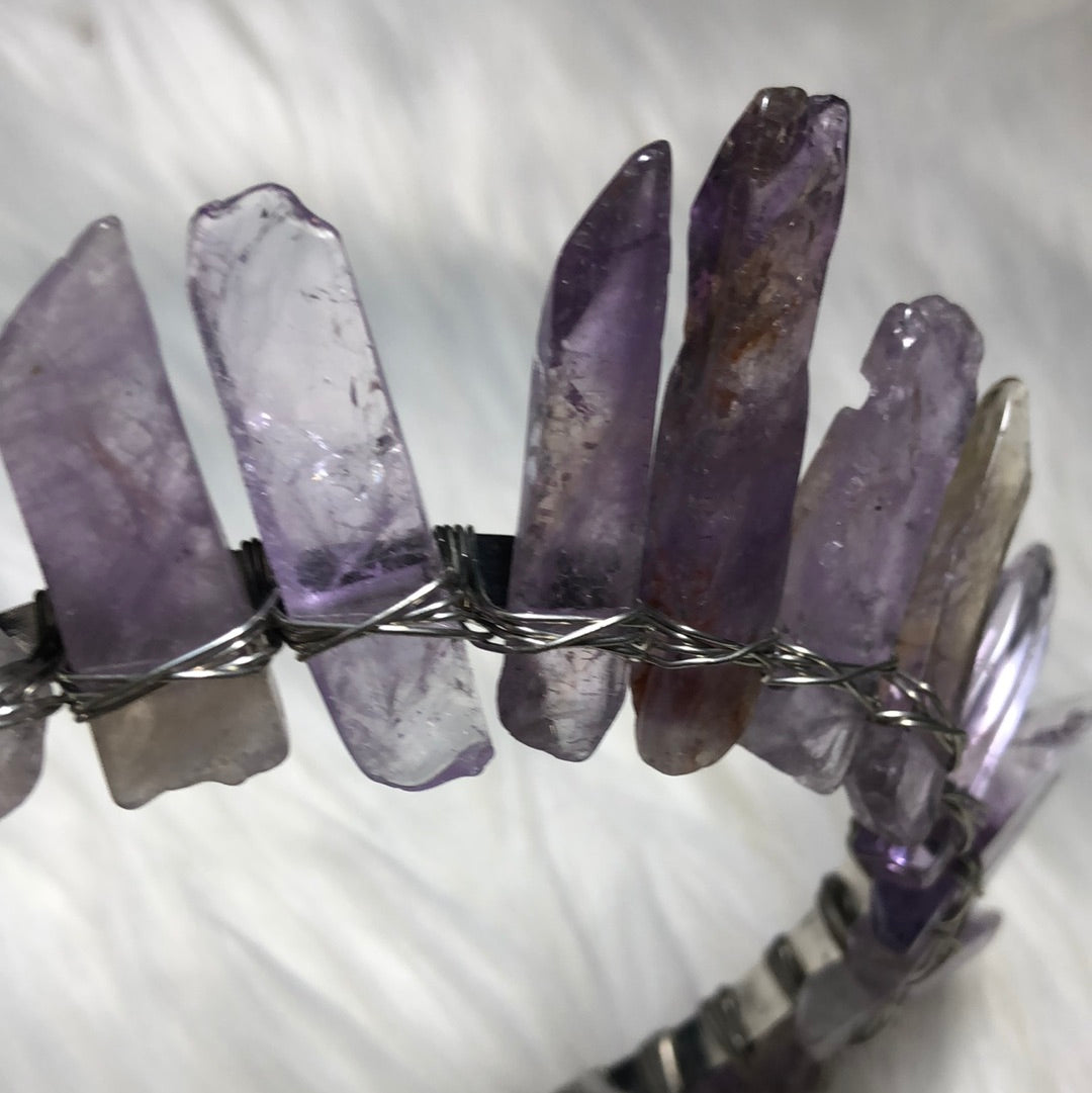 Raw Crystal crown - Gemstone Tiara for bride