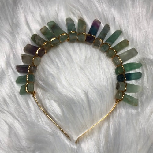 fluorite crystal crown for bride