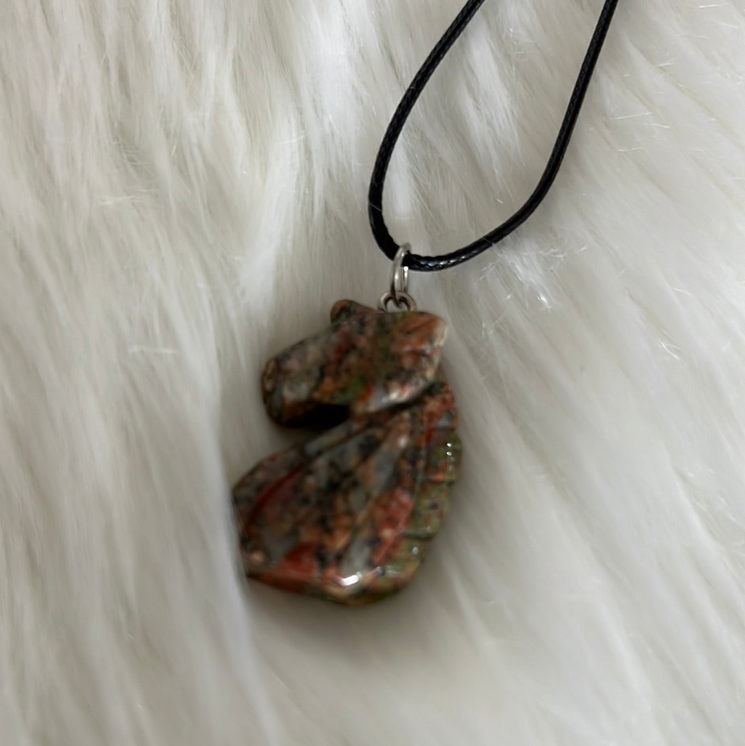 unakite crystal pendant