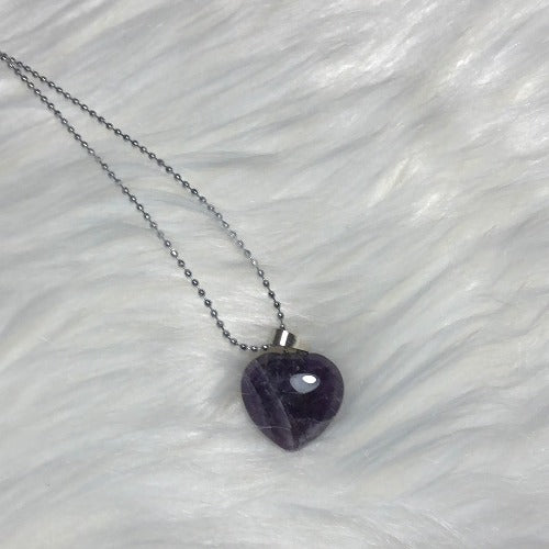 amethyst heart necklace