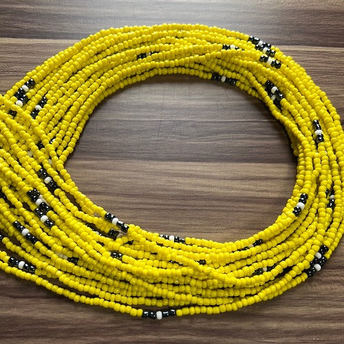 bright yellow waist beads