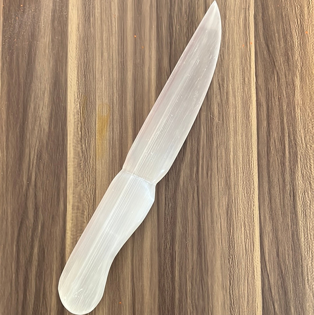 Selenite Crystal Knife - Altar tool