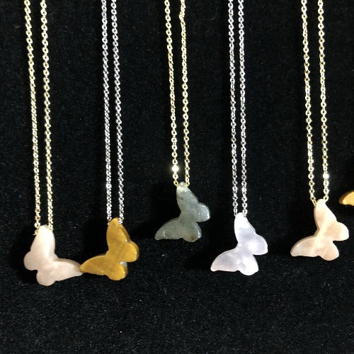 butterfly crystal pendant
