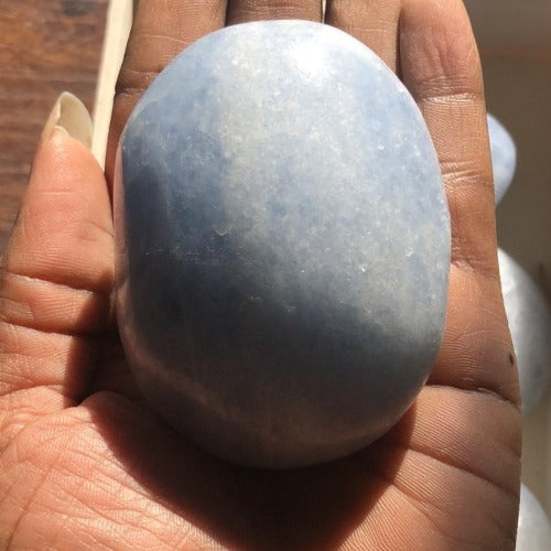 big celestite palmstone