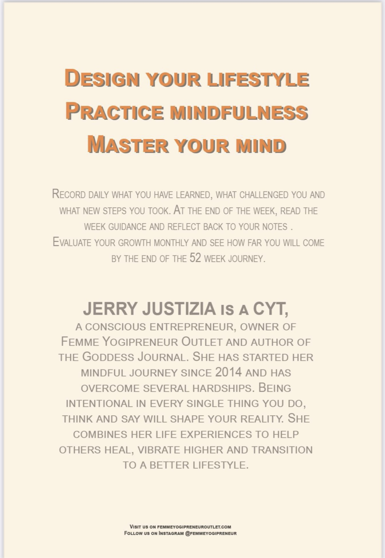 Femme yogipreneur journal