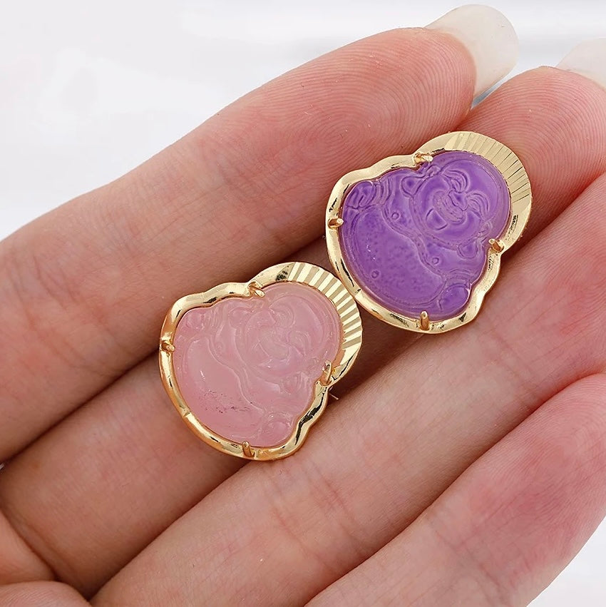 Jade Buddha rings - Adjustable & Gold plated