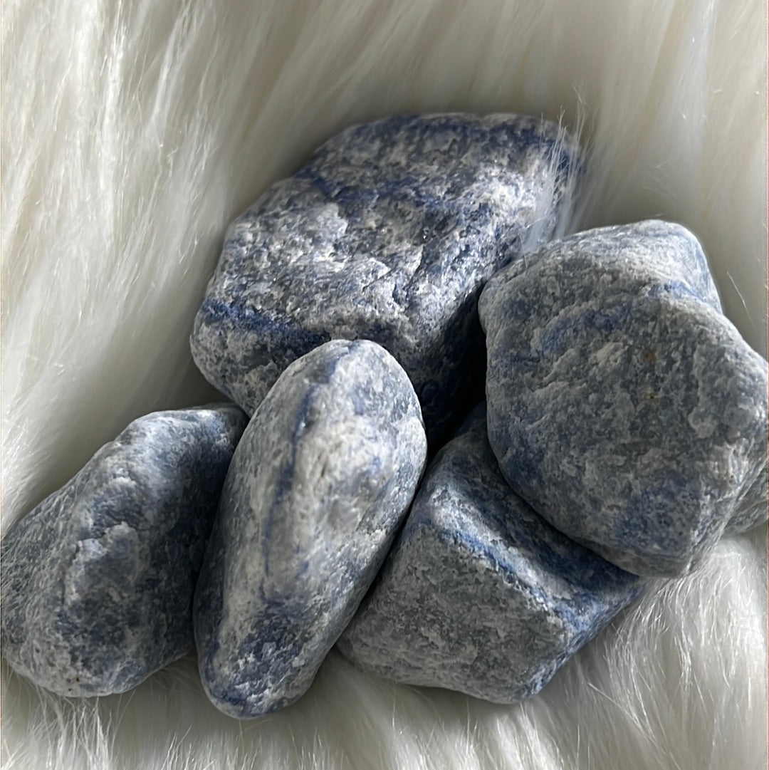 raw blue quartz crystal