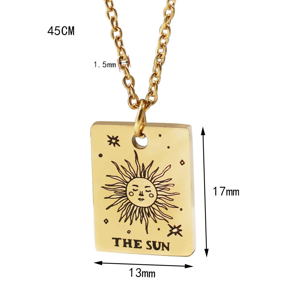 classic tarot card necklace