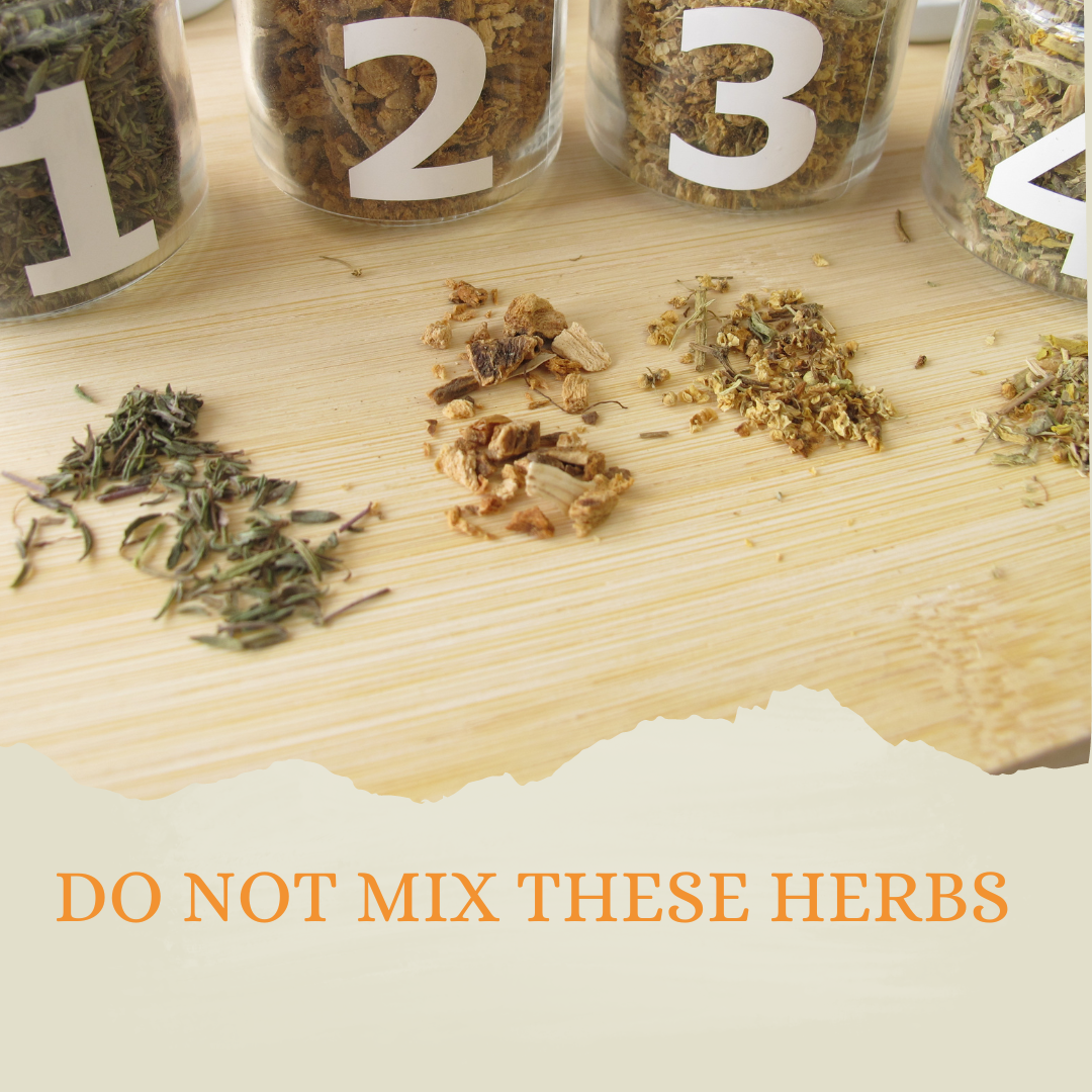 Herbs that cannot be mixed together