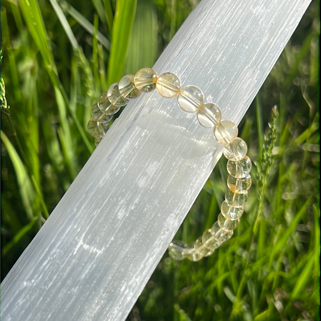 Pulsera de cuentas de piedras preciosas de citrino