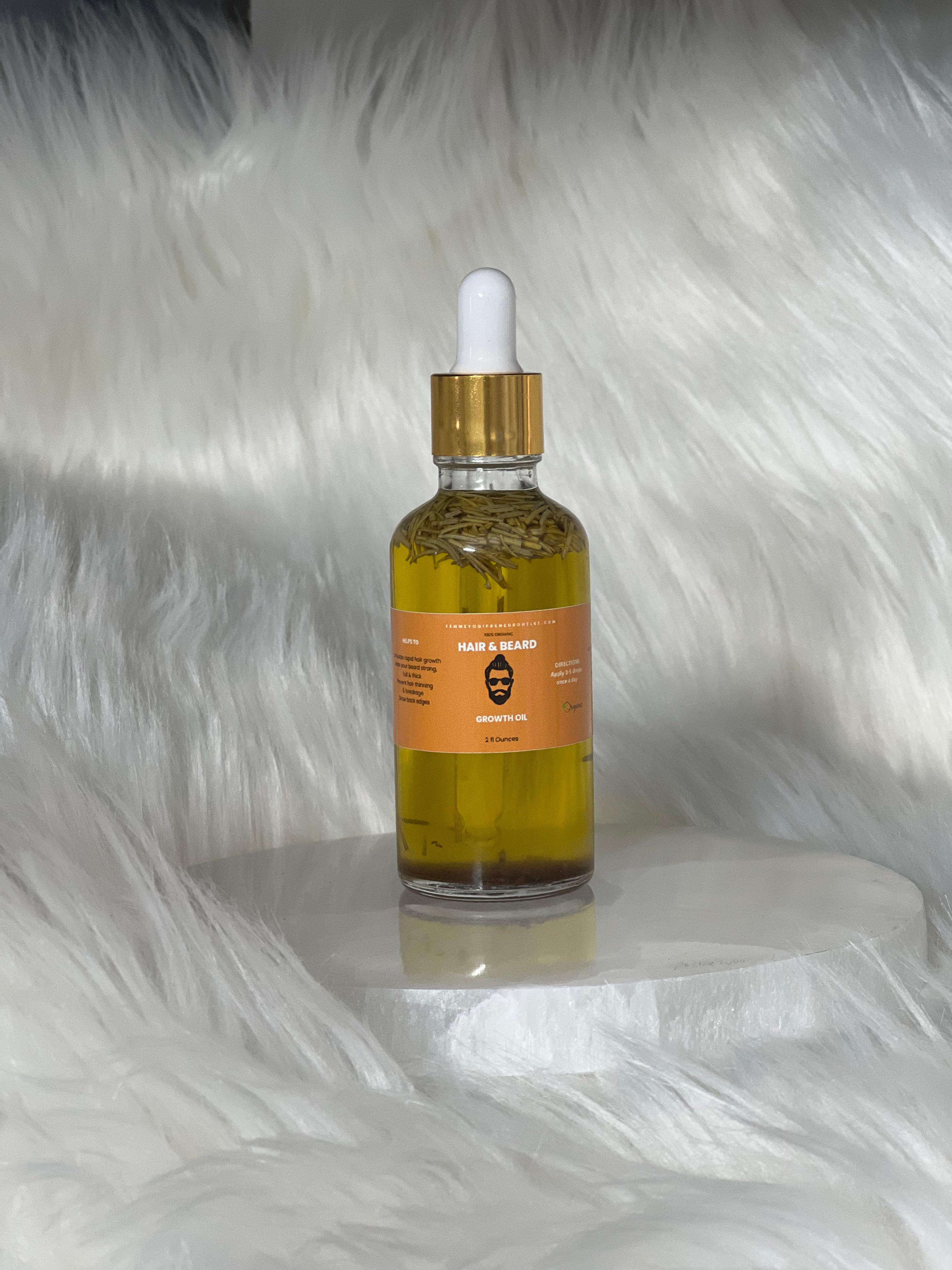 Aceite orgánico para el crecimiento del cabello y la barba