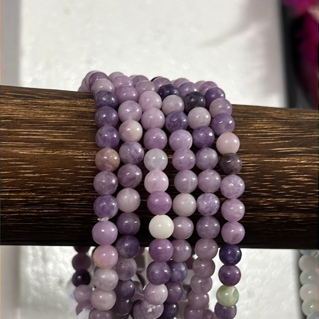 Pulsera de cristal de lepidolita