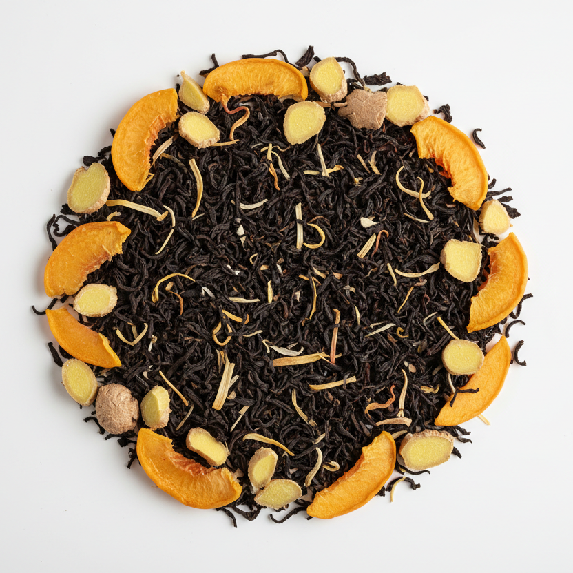 black tea ginger peach tea