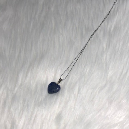 silver chain gemstone necklace