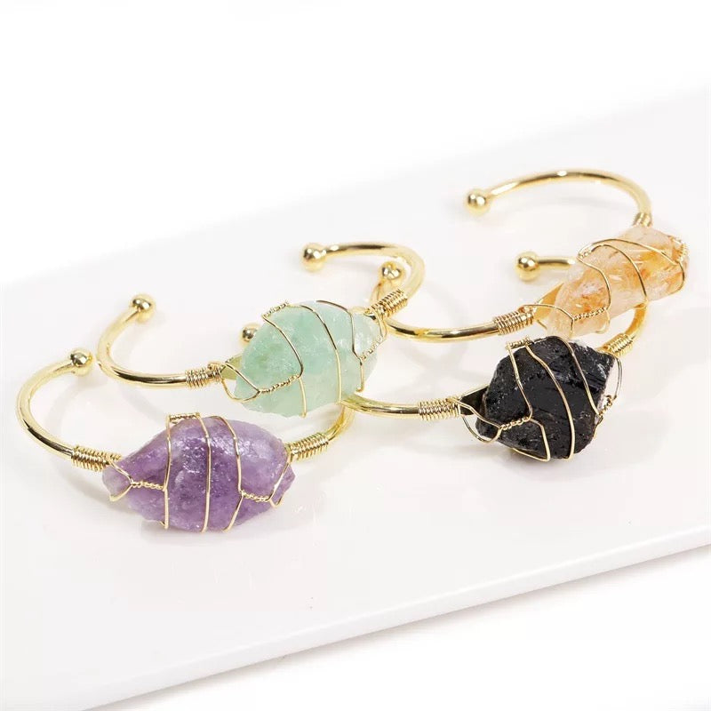 bangle bracelet wire wrapped