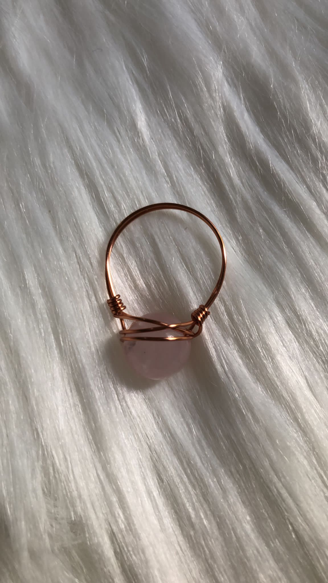 Anillos envueltos con alambre de cristal - Anillos de cobre envueltos a mano