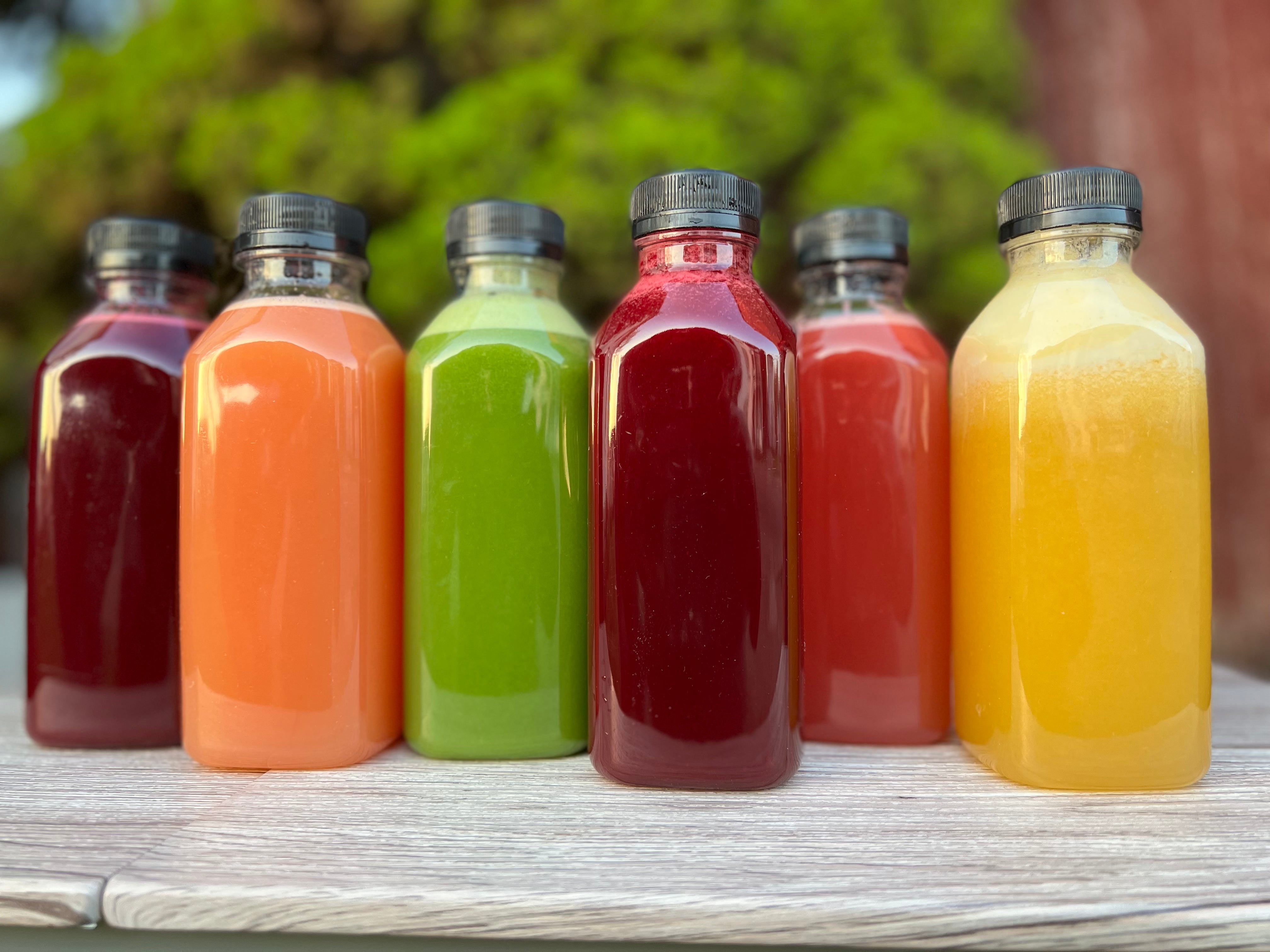 Pure natural and cold pressed juice for summer